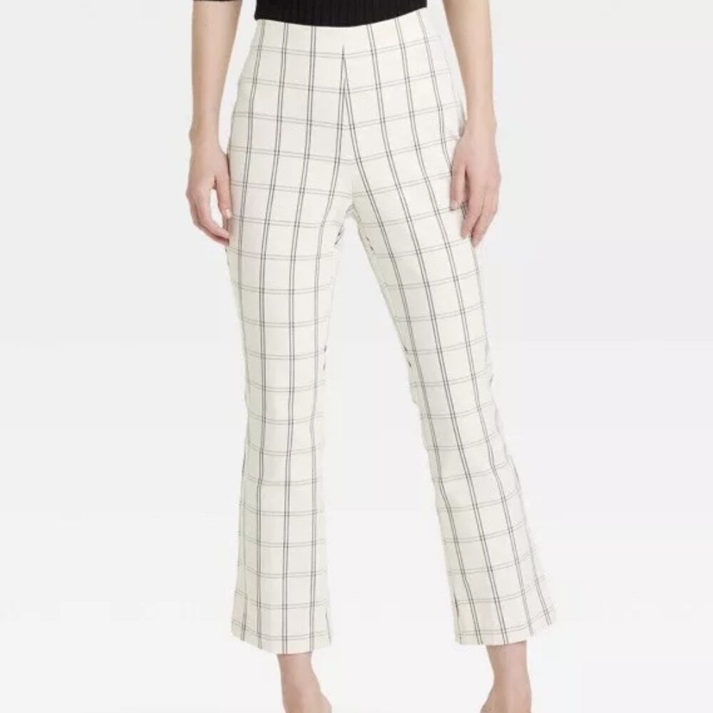 A New Day Creme Women's High-Rise Slim Fit Kick Flare Pull-On Pants